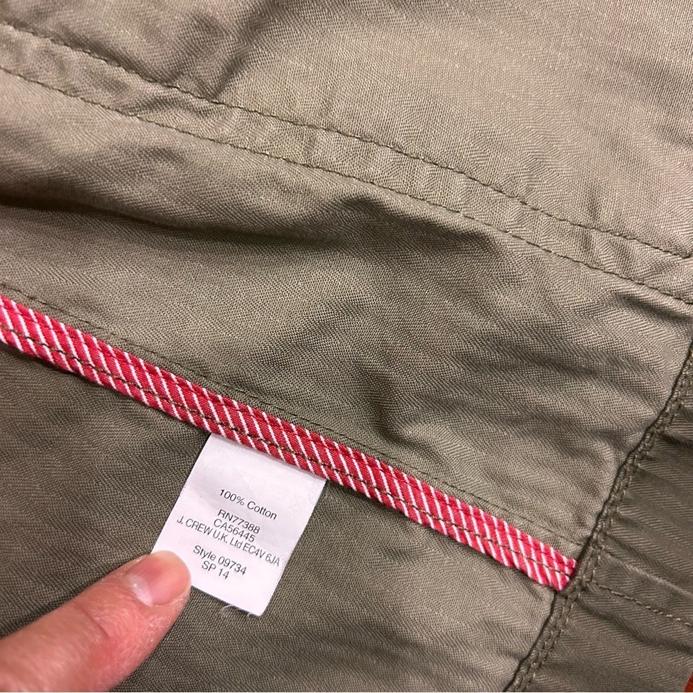 J. CREW Field Mechanic Utility Green Army Jacket size XXS - Picture 8 of 10